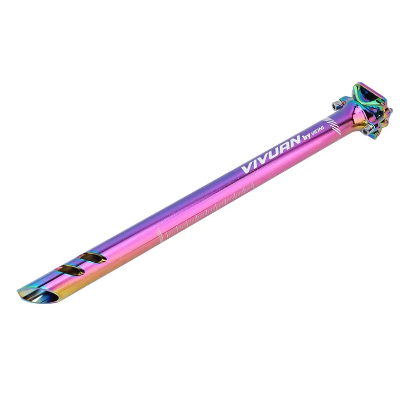 

Full CNC Stem 60/80mm Bicycle Seatpost Colorful DH XC MTB Road 27.2/31.6mm*400mm Mountain Bike Seat Post Rainbow Tube