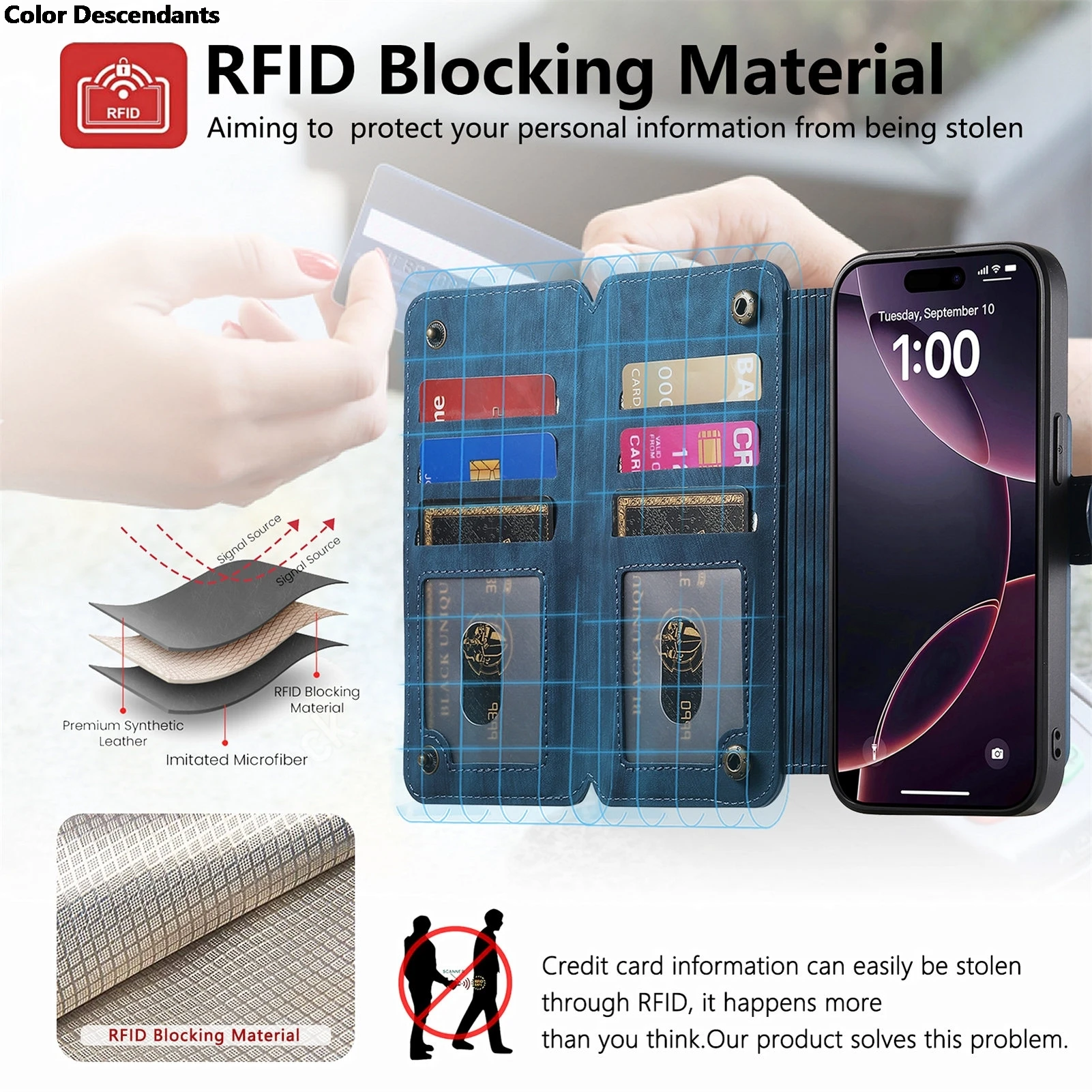G85 G55 G45 G35 G34 5G RFID кожаный чехол-кошелек на молнии для Motorola Luxury Ring Back Cover Moto Funda