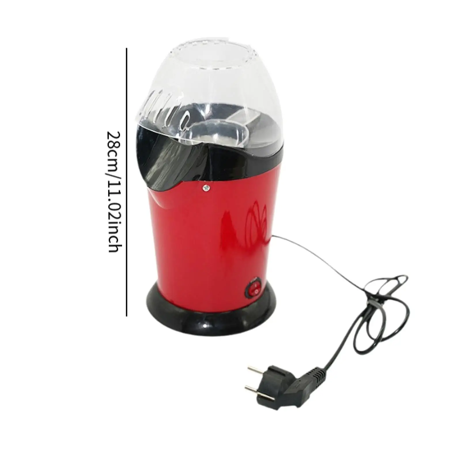 Hot Air Popcorn Maker Easy to Clean Quick Heat with Ventilation Holes Compact 1100W Non Sticky Pot Popcorn Popper for Home Party