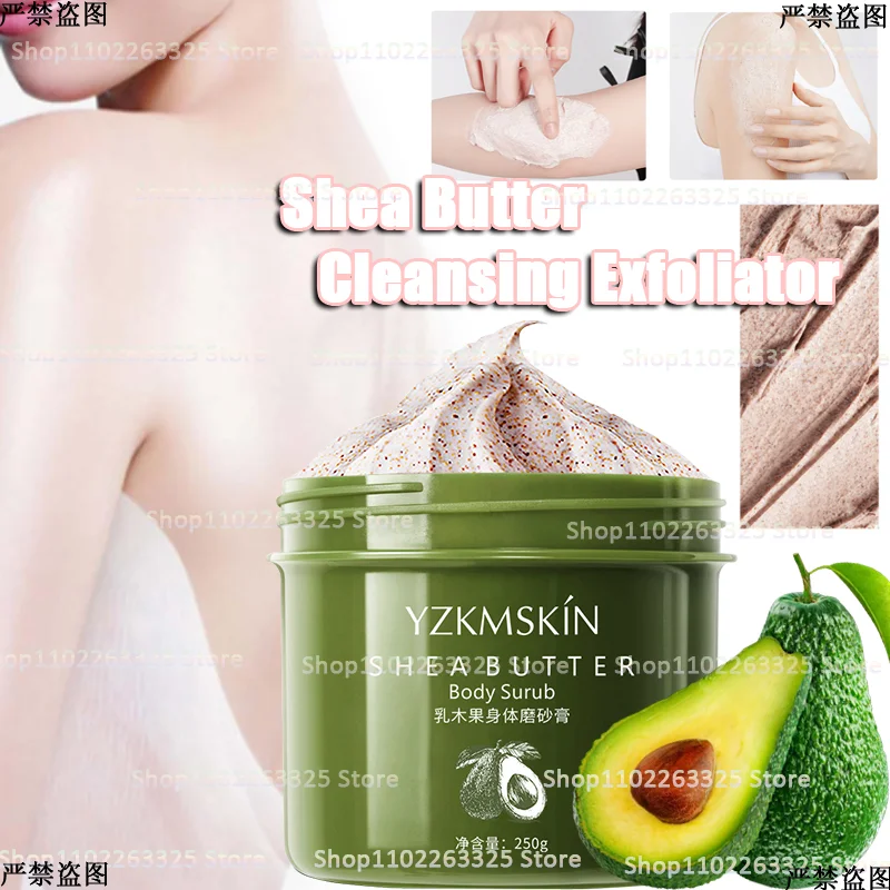 

Shea Butter Clear Exfoliating Chicken Skin Dead Skin Moisturizing Deep Cleansing Bath Mud Cream Body Scrub Exfoliantes 250g