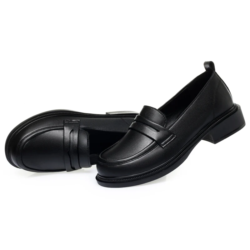 AIYUQI Loafer Shoes Woman 2023 New Genuine Leather Spring Shoes Woman Slip-on One Foot Big Size 41 42 43 Non-slip Shoes Ladies