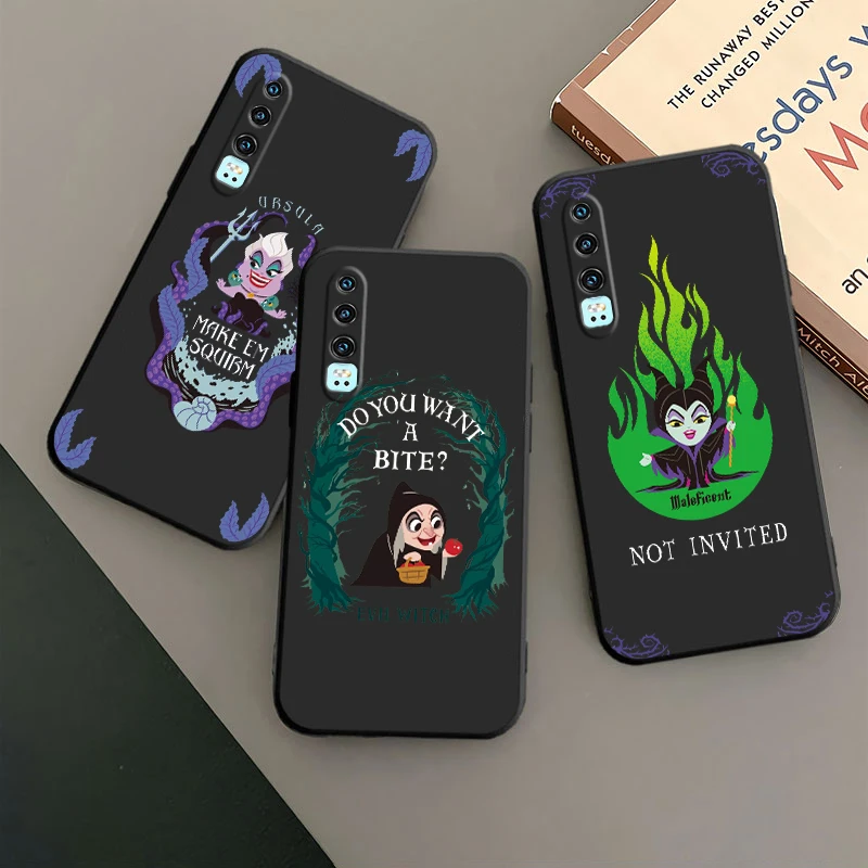 

Disney cartoon villain queen Phone Case For Huawei P50 P40 P30 P20 Lite 5G Nova Plus 9 SE Pro 5T Y9S Y9 Prime Y6 Balck TPU