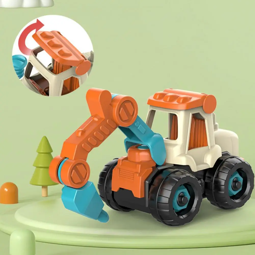 

Construction Vehicle Toy Fine Workmanship Practical Comfortable Grip Detachable Assembly Engineering Vehicle Kit