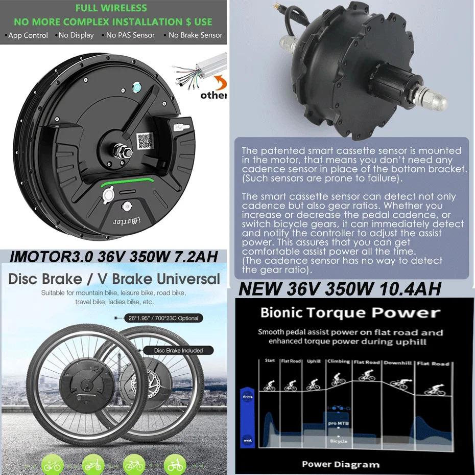 Комплект для переоборудования электрического велосипеда IMOTOR 3.0 с двумя