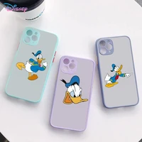 disney donald duck phone case for iphone x xr xs 7 8 plus 11 12 13 pro max 13mini translucent matte case