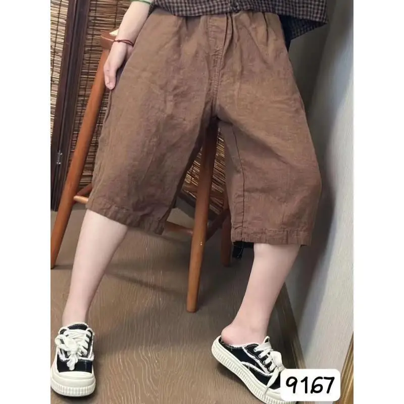 Брюки женские Универсальные однотонные с широкими штанинами модные