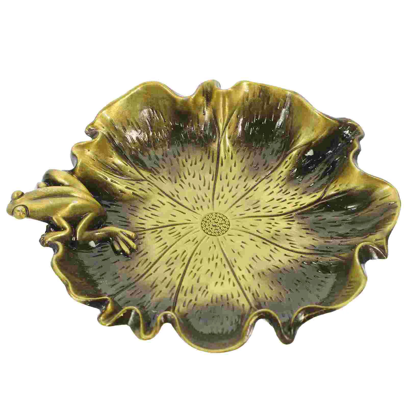 

Metal Calligraphy Ink Butterfly Dish Ornament Lotus-shaped Tray Delicate Serving Inkwell