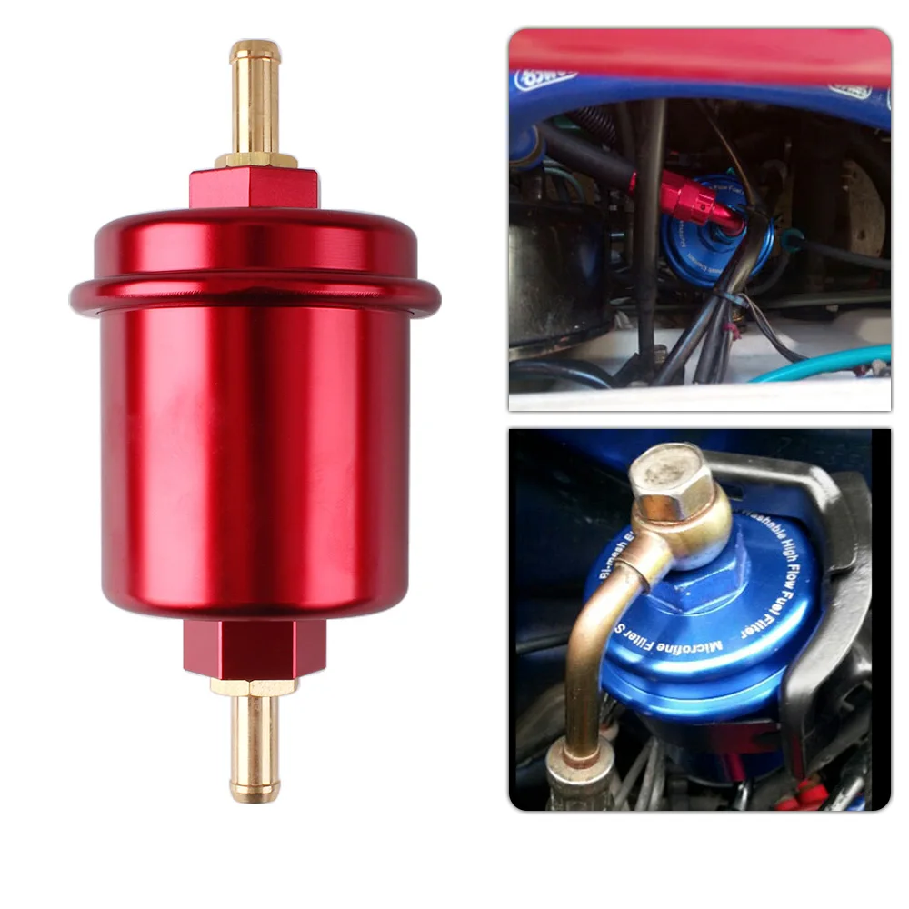

Car Accessories High Quality Universal Aluminum High Flow Performance Fuel Filter Washable Filter