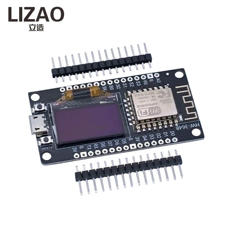 Модуль WiFi LIZAO ESP8266 NodeMCU V3 ESP-12F с OLED-дисплеем 0.96 дюйма, плата разработки CH340 Type-C для Arduino MicroPython (art.: 3920d9bf2ecf9) - 3920d9bf2ecf9