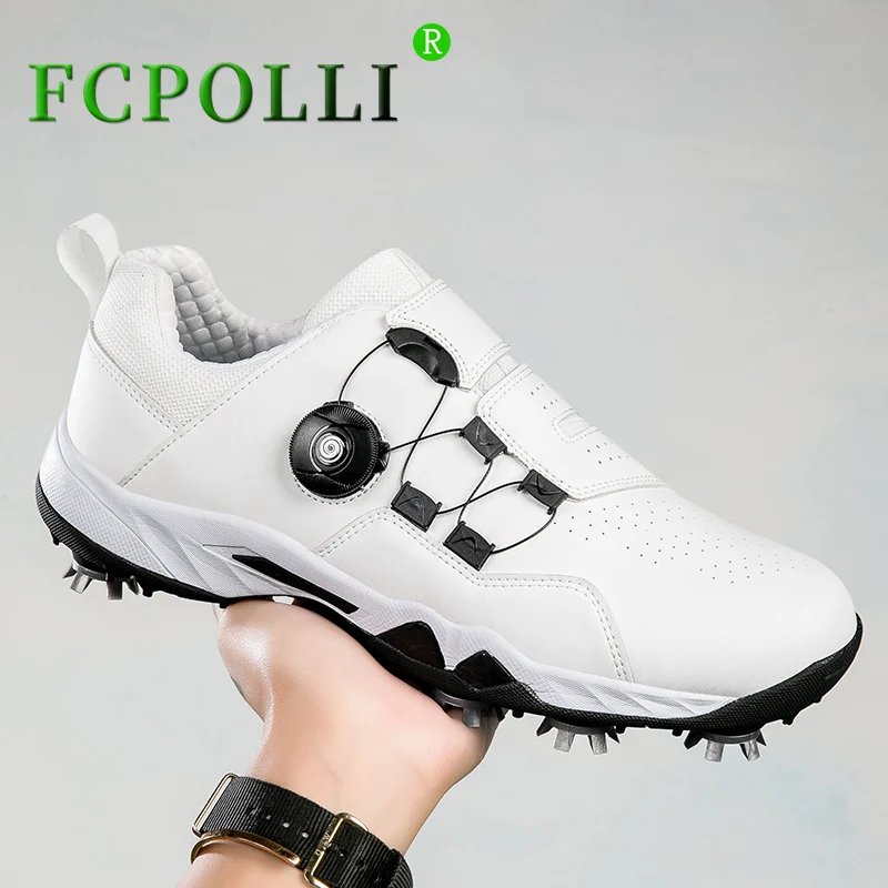 

Новинка 2023, мужские туфли для гольфа, быстросъемная обувь на шнуровке для тренажерного зала для женщин, противоскользящая Мужская Спортивная обувь унисекс черного цвета для тренировок