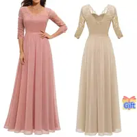 Long Elegant Party Evening Dresses for Wedding Prom Gala Sexy Lace Women Bridesmaid Guests Dress Pink Day Night Gowns Robe 2022