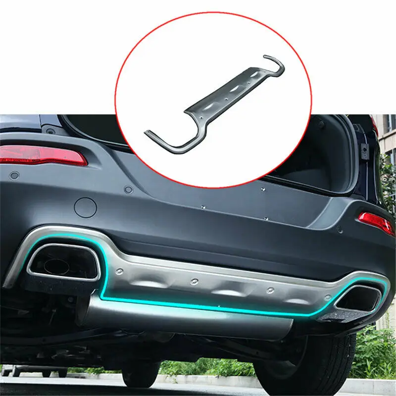 

For 2014-2018 Jeep Cherokee Silver Steel Rear Bumper Diffuser Spoiler Board 1PCS