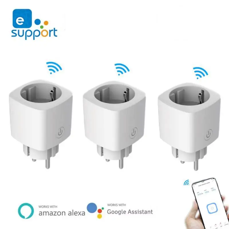 

Смарт-розетка EWelink, 16 А, евровилка, Wi-Fi, с монитором питания