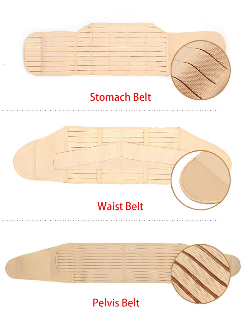 3 in1 Postpartum Support Recovery Belly Band Women Abdomen Pelvis Belt Pregnancy Corset Waist Trainer Body Recovery Bandage Wrap