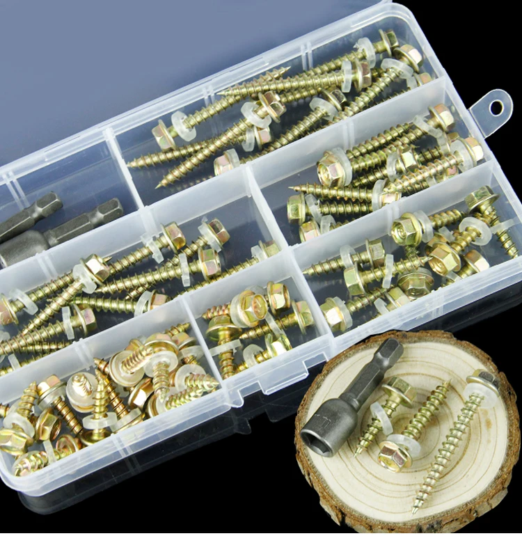 

Набор винтов для нарезания по дереву, 62 шт.