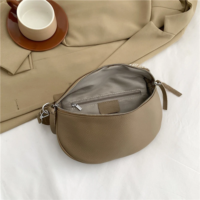 Новая женская сумка-Седло через плечо кожаная нагрудная сумка высокого качества