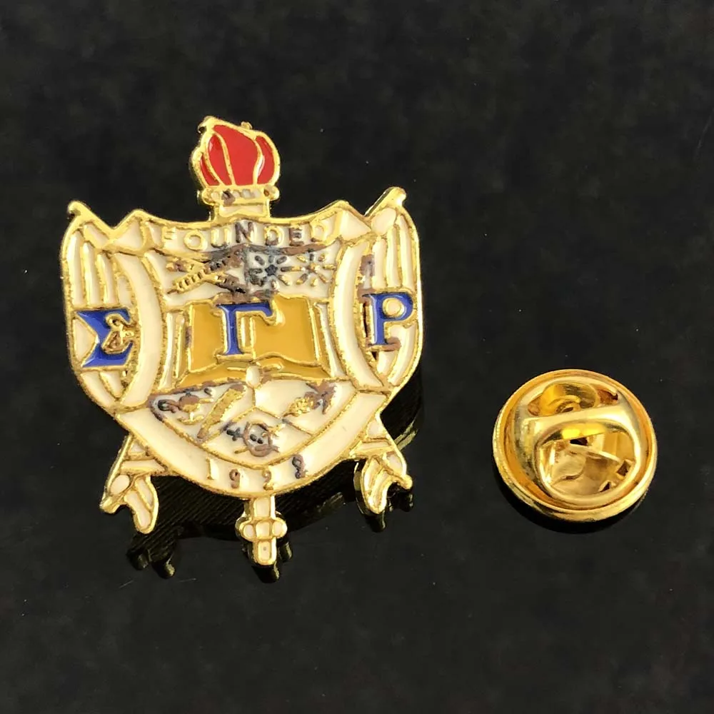 6 стилей греческая буква Sigma Gamma Rho Girl Vote Shield розовая лента лацкан Кнопка значок для