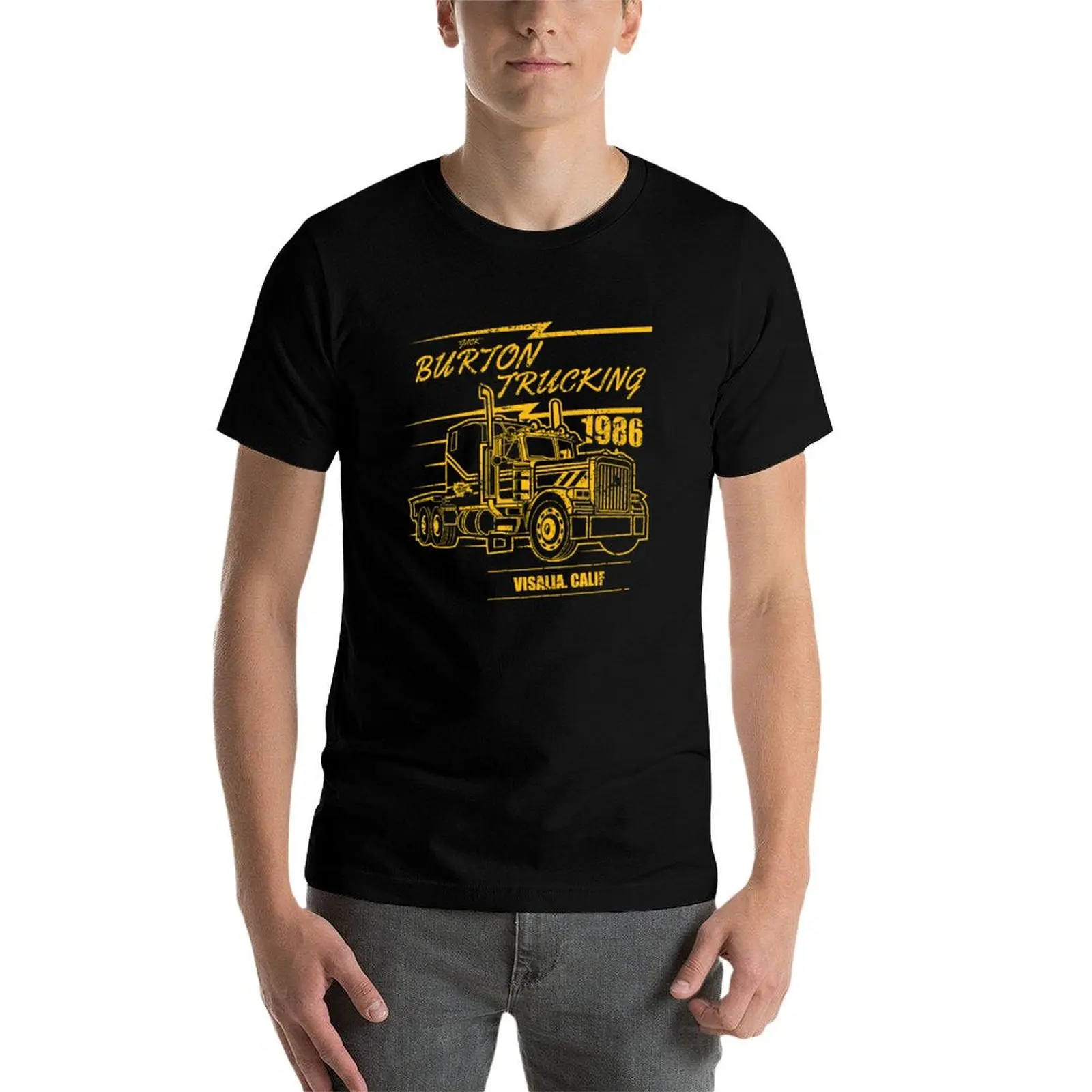 Фото Футболка BURTON TRUCKING, модная повседневная рубашка с короткими рукавами №3