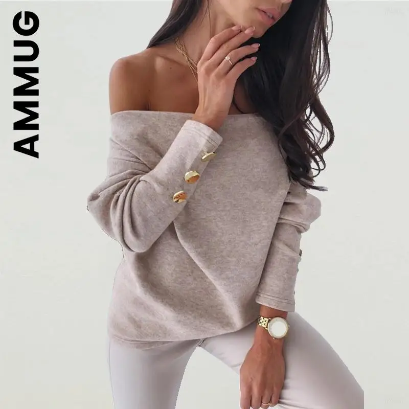 

Ammug Knitted Women Sweater New Leisure Basic Warm Sweaters Women Harajuku Sweet Women's Sweater Pullovers Korean Female