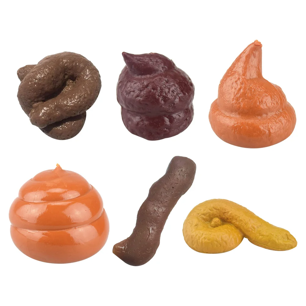 

1 Set of 6pcs Simulation Poo Toys Realistic Fake Prank April Fool's Day Spoofed Toys