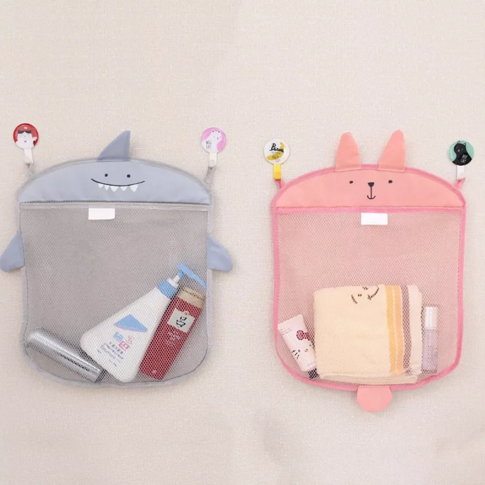

Hot Baby bathroom mesh bag for bath toys bag kids basket toys net cartoon animal shapes waterproof cloth sand toys beach storage
