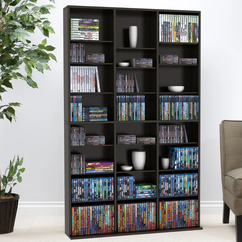 Atlantic 37"x60" Oskar Adjustable Wood Media Storage Shelf B