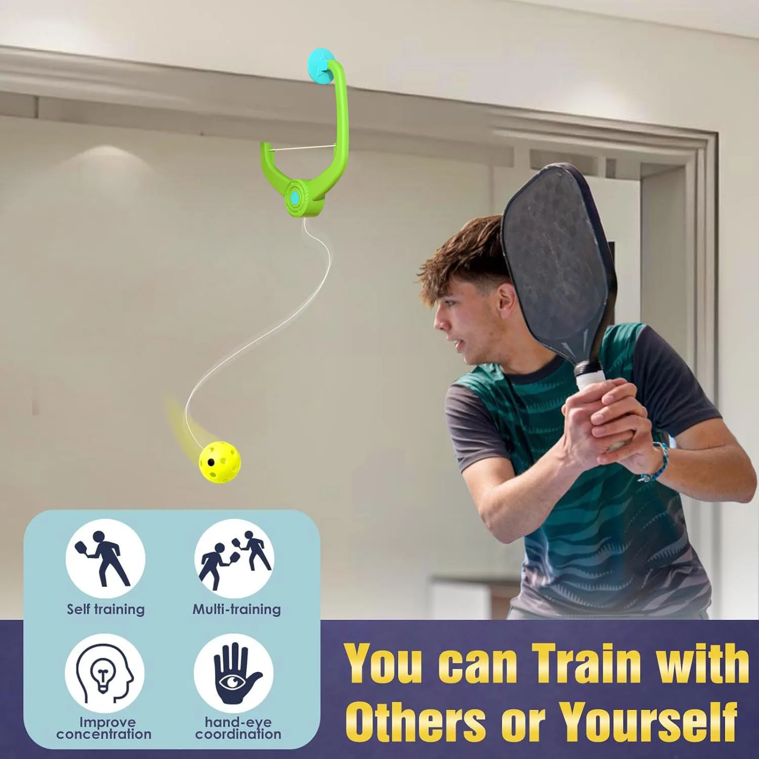 Фото SONGYI Pickleball Practice Equipment для Solo Practice Pickleball Rebounder для тренировок и сеансов Pickleball №5