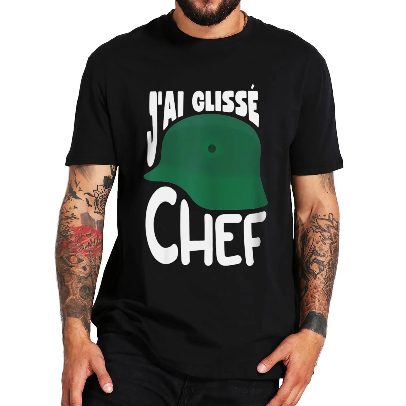 

J'ai Glisse Chef T Shirt Funny French Film Quotes Fans Art Tee Tops High Quality 100% Cotton Unisex Casual T-shirts EU Size