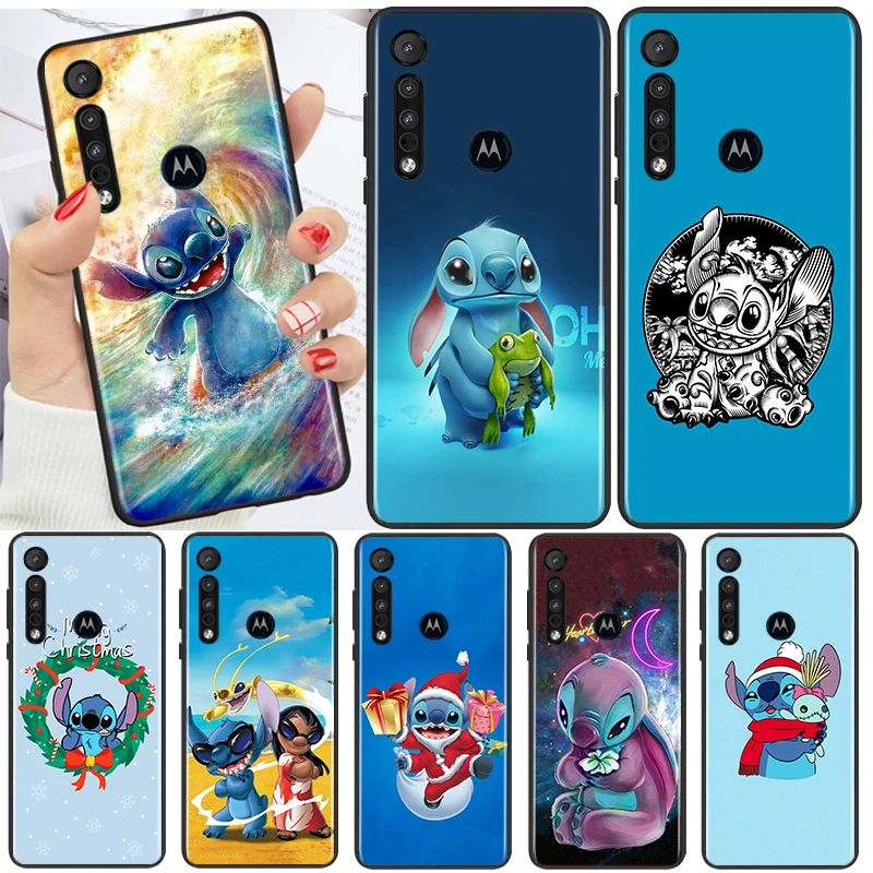 

Disney Cute Lilo & Stitch For Motorola G8 G9 G Edge E7 E20 G60S G50 X30 S30 G71 G51 G22 30 G41 G31 S Power Black Phone Case