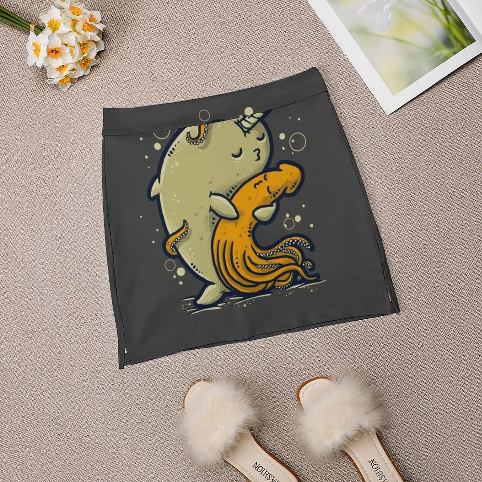 Женская юбка The Kiss Эстетические юбки Новая мода Короткие Животные Милые Море