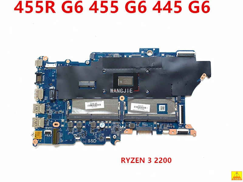 

100% Working L52214-001 L52214-601 For HP PROBOOK 455R G6 455 G6 445 G6 Used Motherboard DA0X9KMB8D0 REV: D With RYZEN 3 2200