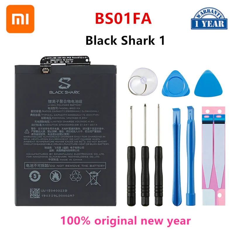 

Xiao mi 100% Orginal BS01FA 4000mAh Battery For Xiaomi Black Shark 1/ Black Shark Dual SIM TD-LTE/ AWM-A0 BSO1FA + Tools
