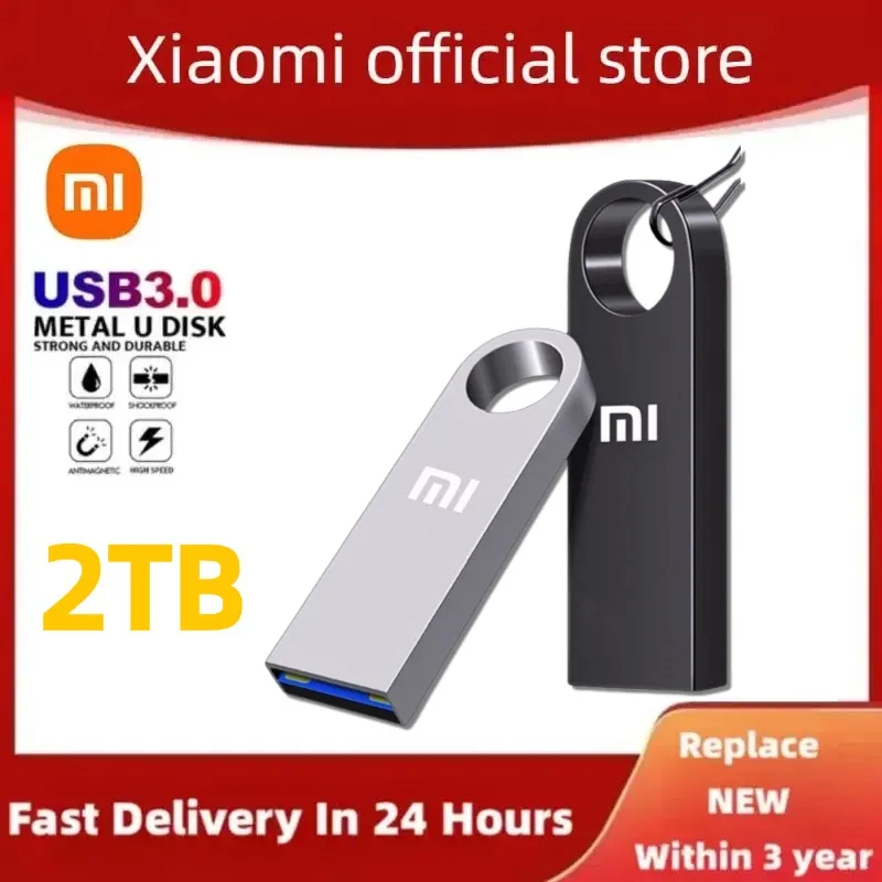 XIAOMI 2 ТБ металлический флэш-накопитель высокоскоростной USB 3 0 512 ГБ портативный