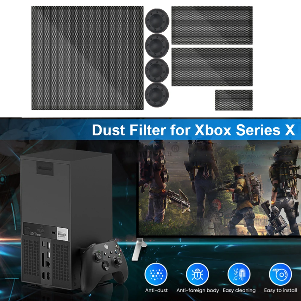 

1/2 PCS Game Console Dust Cover for Xbox Series X Gaming Host Dustproof Net Rack Protective Dirt Filter Accessory High Quality