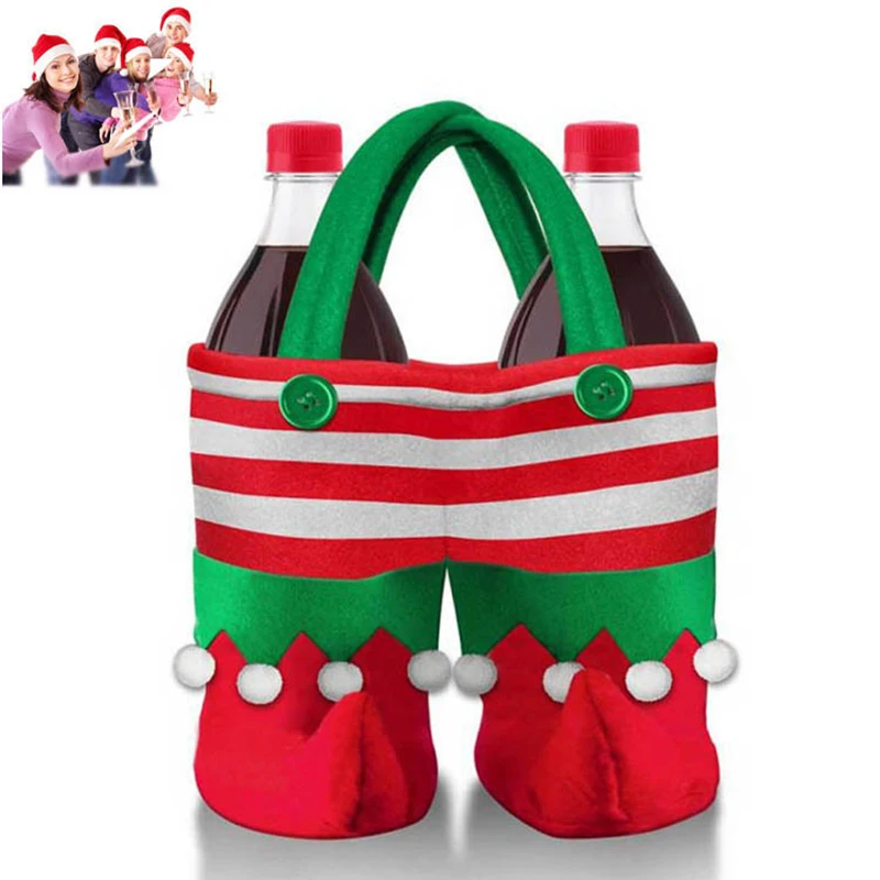 Old shop manufacturers Christmas double bottle set tote bag fairy candy bag Christmas children's gifts