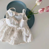children girl print floral vest sling dress summer new baby simple sleeveless cotton princess dresses casual infant girl clothes