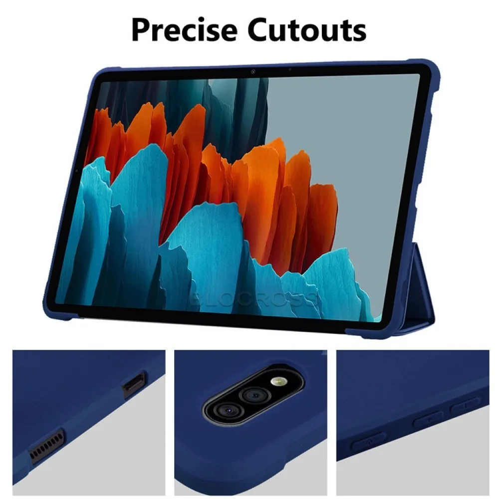 for samsung galaxy tab s7 fe 12 4 inch case s8s7 plus 2022 stand cover auto sleepwake smart tablet magnetic with pencil holder free global shipping