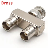 q9 bnc male plug to 2x double female jack y type tee type 3way splitter connector bnc male to 2pcs female coaxial rf adapter