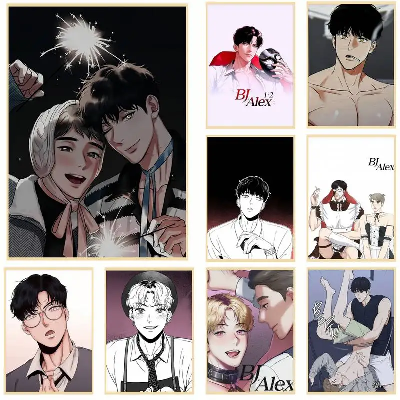 

Постер в стиле аниме BJ alex, винтажный личный постер, художественная картина для бара, кафе, гостиной, спальни, настенное украшение