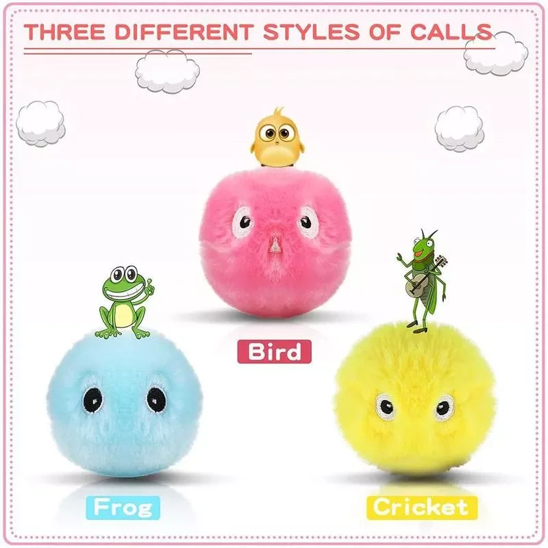 

2023New Catnip Interactive Squeak Toys Cat Toy Ball Frog Cricket Bird Sounding Toy Tease Kitten Playing Training Cat Supplies Jo