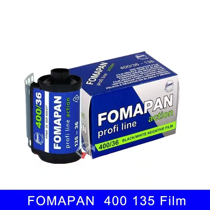 Фото В наличии: Плёнка Fomapan 400 Action 135 (35 мм) чёрно-белая, 36 кадров, для винтажных аналоговых камер формата 135. №1