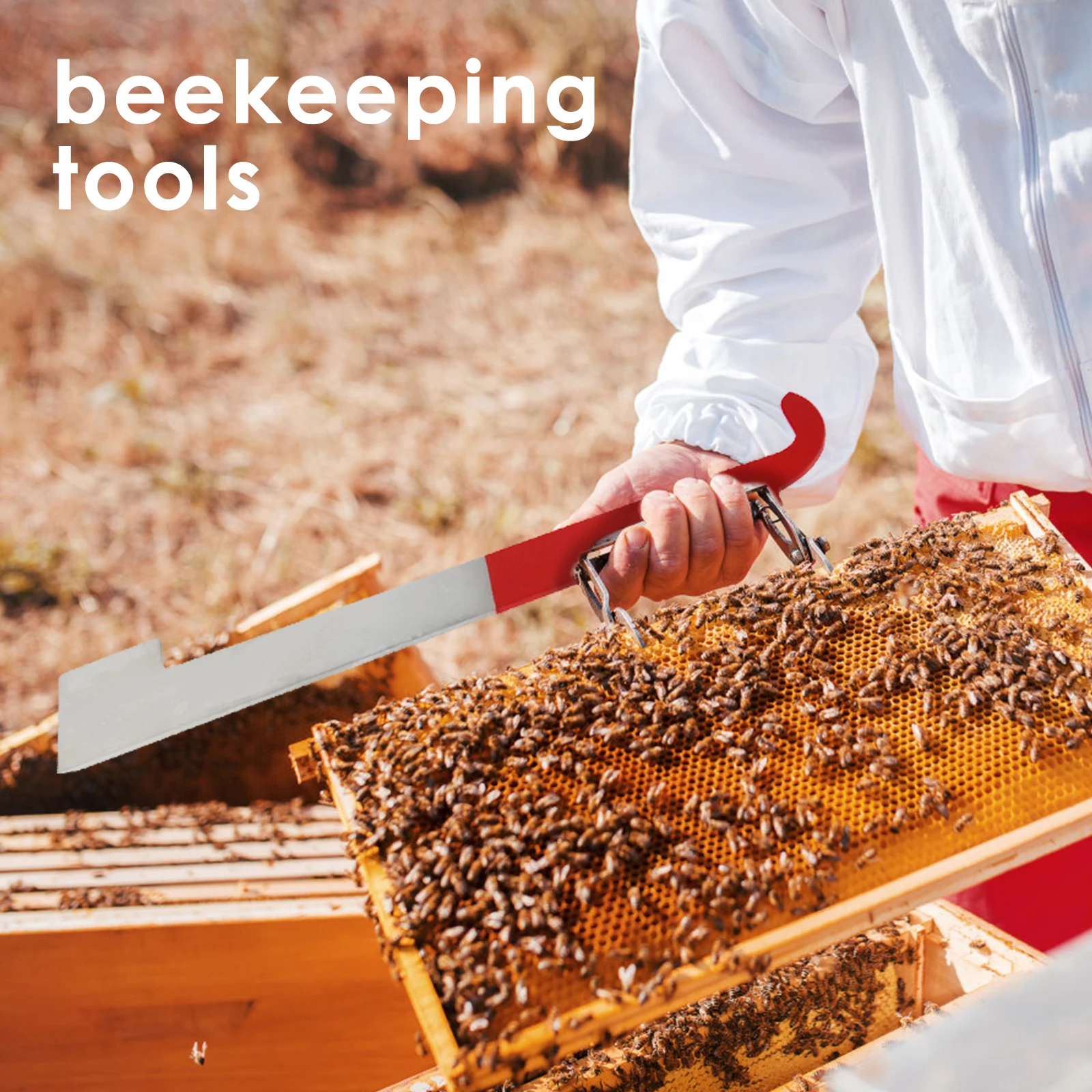 

Beekeeping Hive Tool Hive Scraper Stainless Steel Bee Hive Hook Scraper Multifunctional Beekeeping Equipment Frame Cleaning Tool