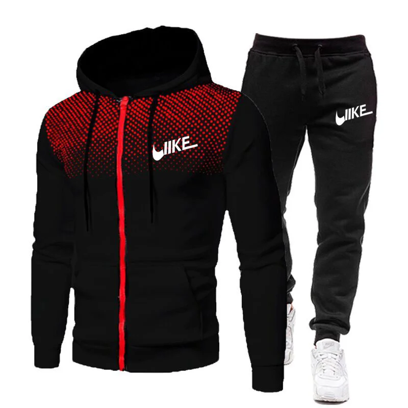 

2023 Men's sportswearTwo Piece Set Warm Jackets and Pants Zipper Coats Suits Outdoor Hoodies Sports Suits Jogging Suits