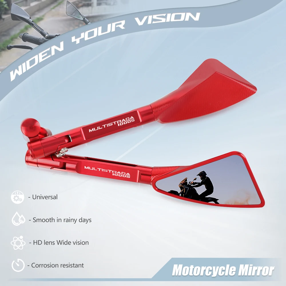 

Motorcycle Rearview Mirror Aluminum View Side Mirrors For DUCATI Multistrada 1000 DS Multistrada1000 2004 2005 2006 Accessories