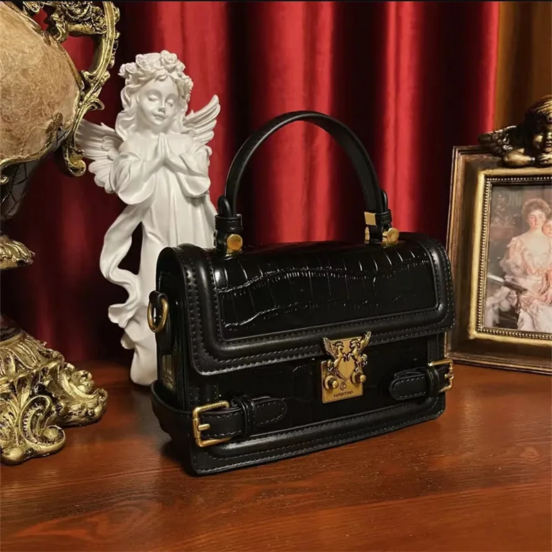 2023 Metal Buckle New Fashion Ladies Purses And Handbags High Quality Small Square Bags Full Genuine Leather Women Casual Bag