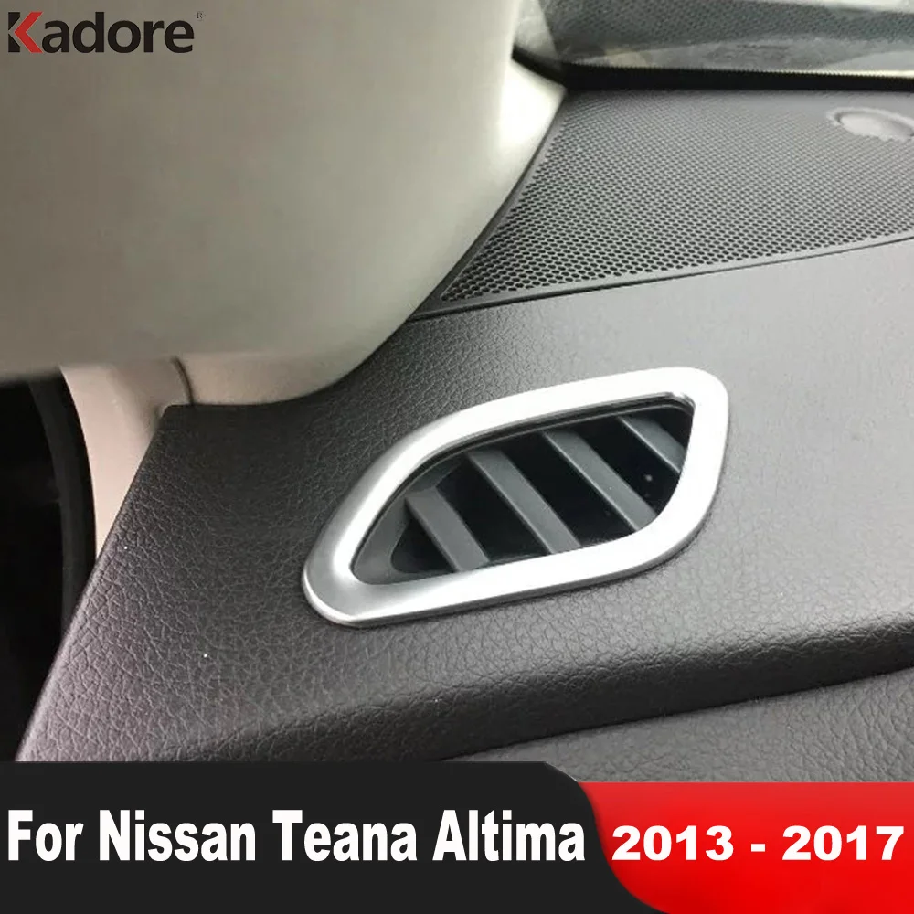 Cubierta de salida de aire delantera para Nissan Teana Altima, accesorios de moldura Interior de coche, embellecedor, ABS mate, 2013, 2014, 2015, 2016, 2017