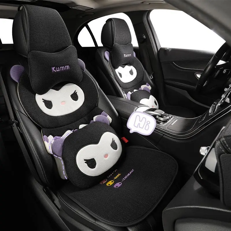 Sanrio Kawaii Kuromi льняная подушка для автомобильного сиденья аниме мультфильм мода