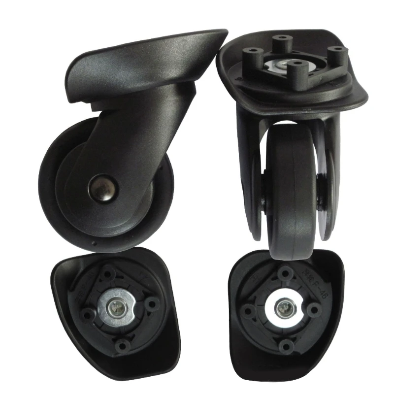 

1 Pair Heavy Duty Luggage Wheel Replacement Trolley Casters 360 Degree Swivel Suitcase SilentWheels Hardware Repair