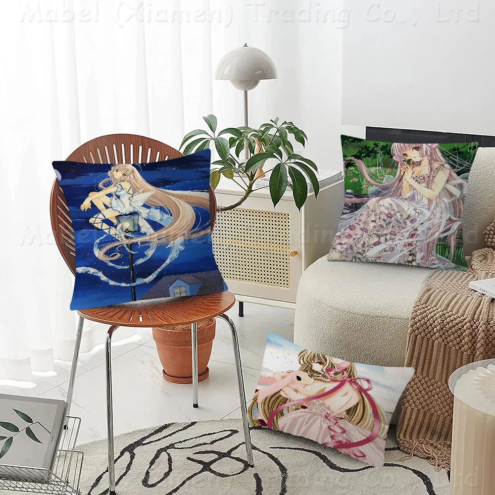 Anime Chobits Pillow Gift Home Office Decoration Bedroom Sofa Car Cushion Cover Case 45x45