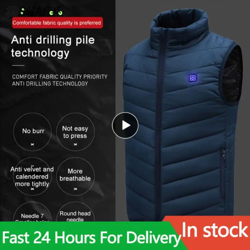 

Smart Self Heating Vest USB Electric Heating Vest Men Women 2/4/9zone Heated Outdoor Camping Hunting Thermal Coat Veats